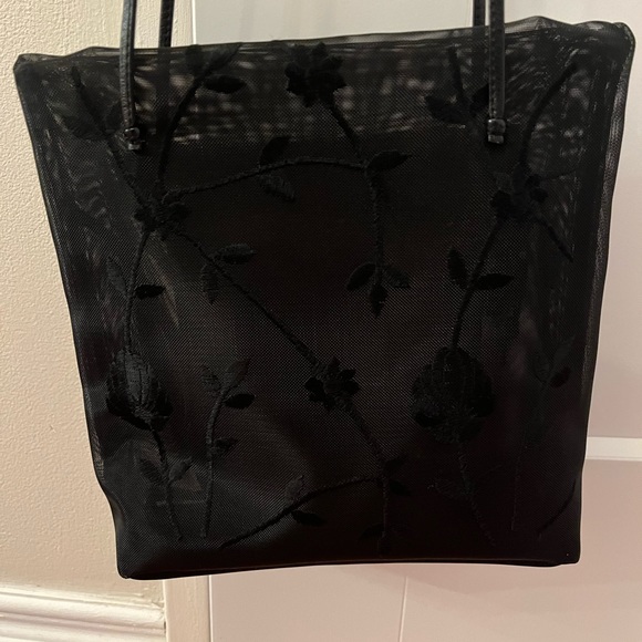 Vintage Browns evening nylon embroidered tote bag - Picture 2 of 11